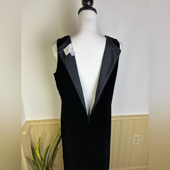 Vintage Chia & Chia Velvet Silk Maxi Slip Dress Sz 12 Fairy Whimsgioth Evening - Picture 9 of 11
